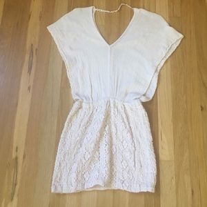 Jen’s Pirate Booty ivory crochet dress Size Small